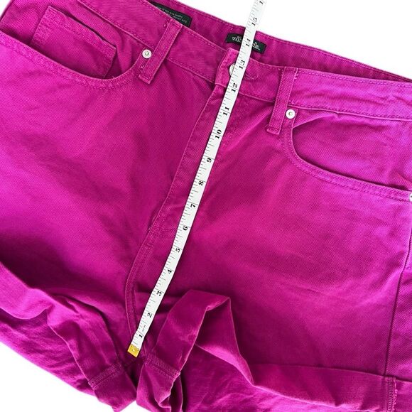 Wild Fable Highest Rise Mom Jean Shorts Size 14/32 Pink Fuchsia Rolled Hem - Picture 8 of 15